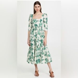Cara Cara Blue Hill Green Toile Dress